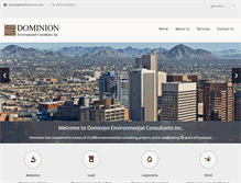 Tablet Screenshot of dominion-env.com